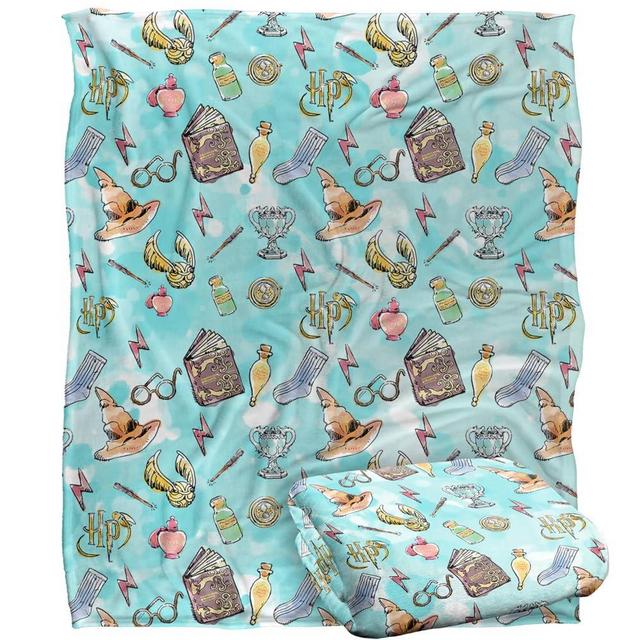 Harry Potter Blanket, 60"x80" Water Color Pattern Silky Touch Super Soft Throw Blanket