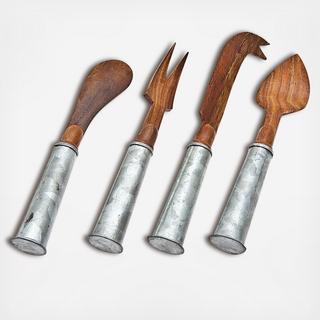Galvanized 4-Piece Cheese Set