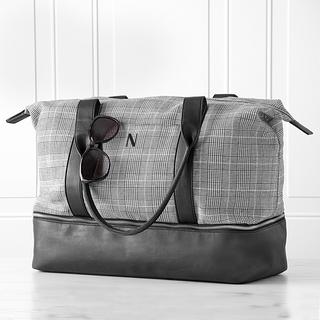 Personalized Glen Plaid Luggage Tote