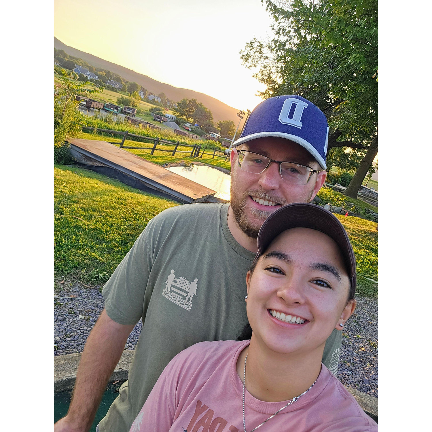Beautiful sunset while we played minigolf at McCray's Farm.