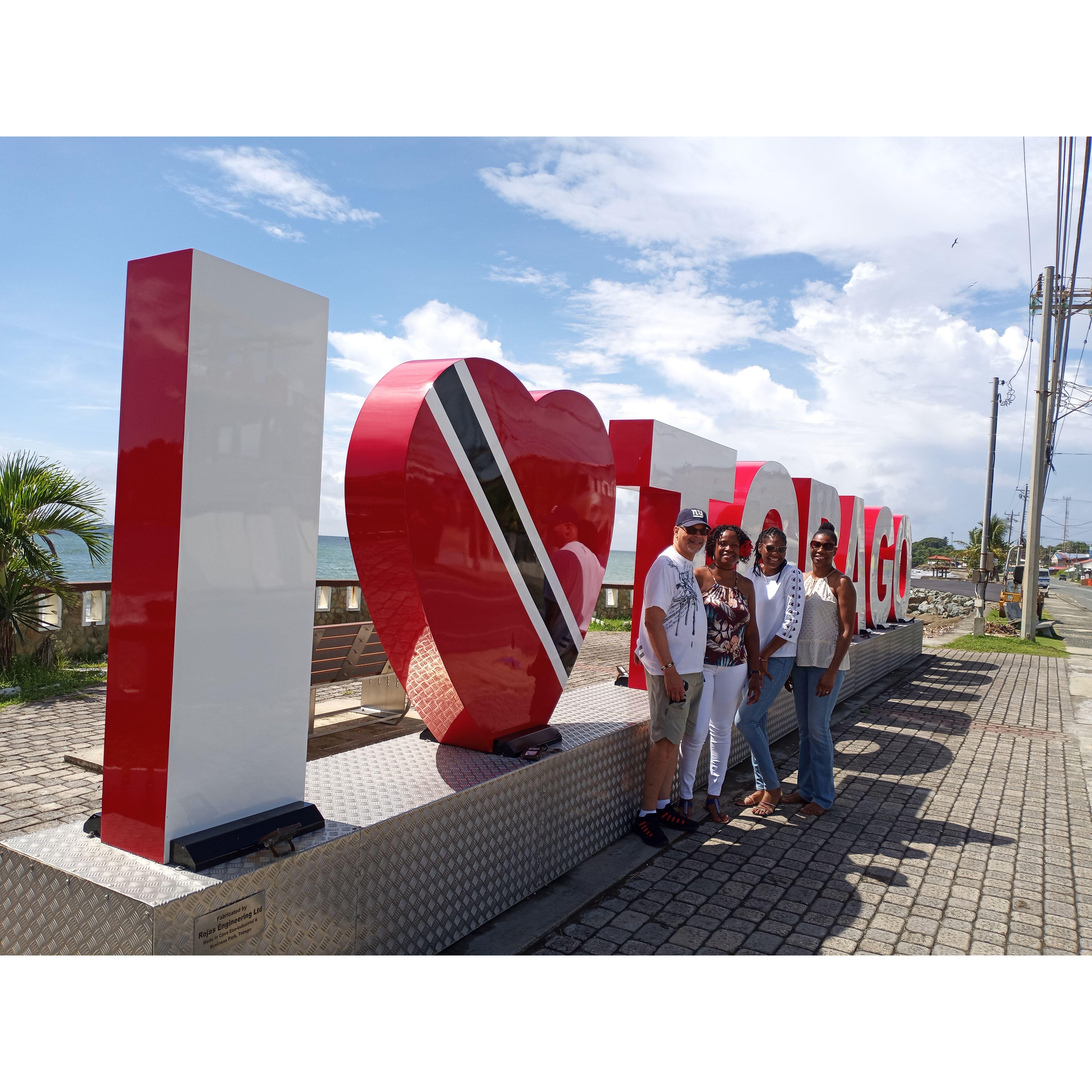 Beautiful island of Tobago, David, Myself, Sisters Dennise and Diane