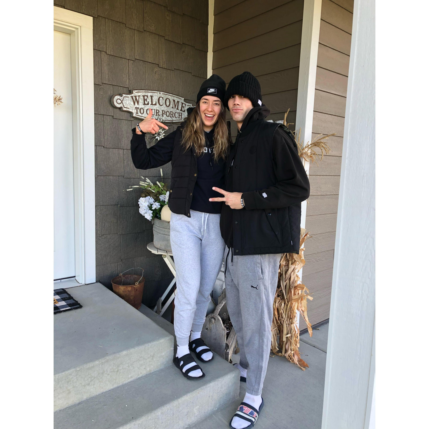 Road trips to visit family in Bozeman, MT.
Twinning after our lift at the Manhattan athletic club, s(w)olemates for life!!