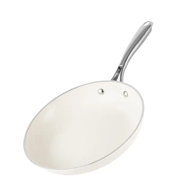 Gotham Steel Cream 10'' Ultra Nonstick Ceramic Fry Pan with Stay Cool Handle