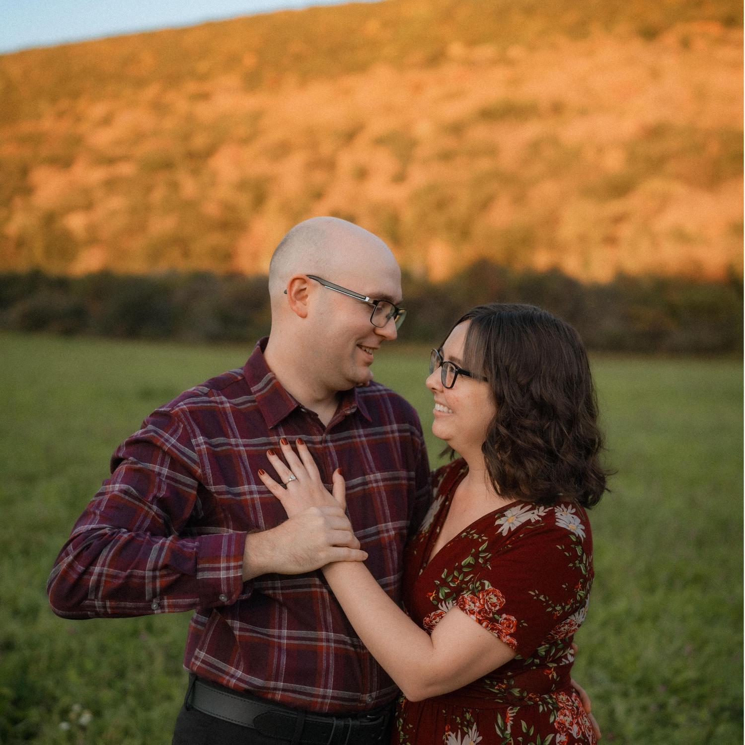 Labrador Hollow Unique Area. October 2023. Engagement photo session with Kat and Corey.