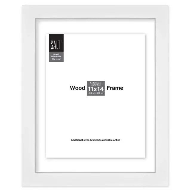 SALT™ Gallery 11-Inch x 14-Inch Floating Picture Frame in White