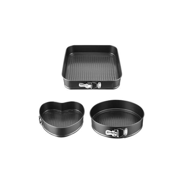iMountek "Leakproof Non-Stick Springform Cake Pan Set – 9", 10", & 11" with Removable Bottom – 3 Piece Bakeware"Black