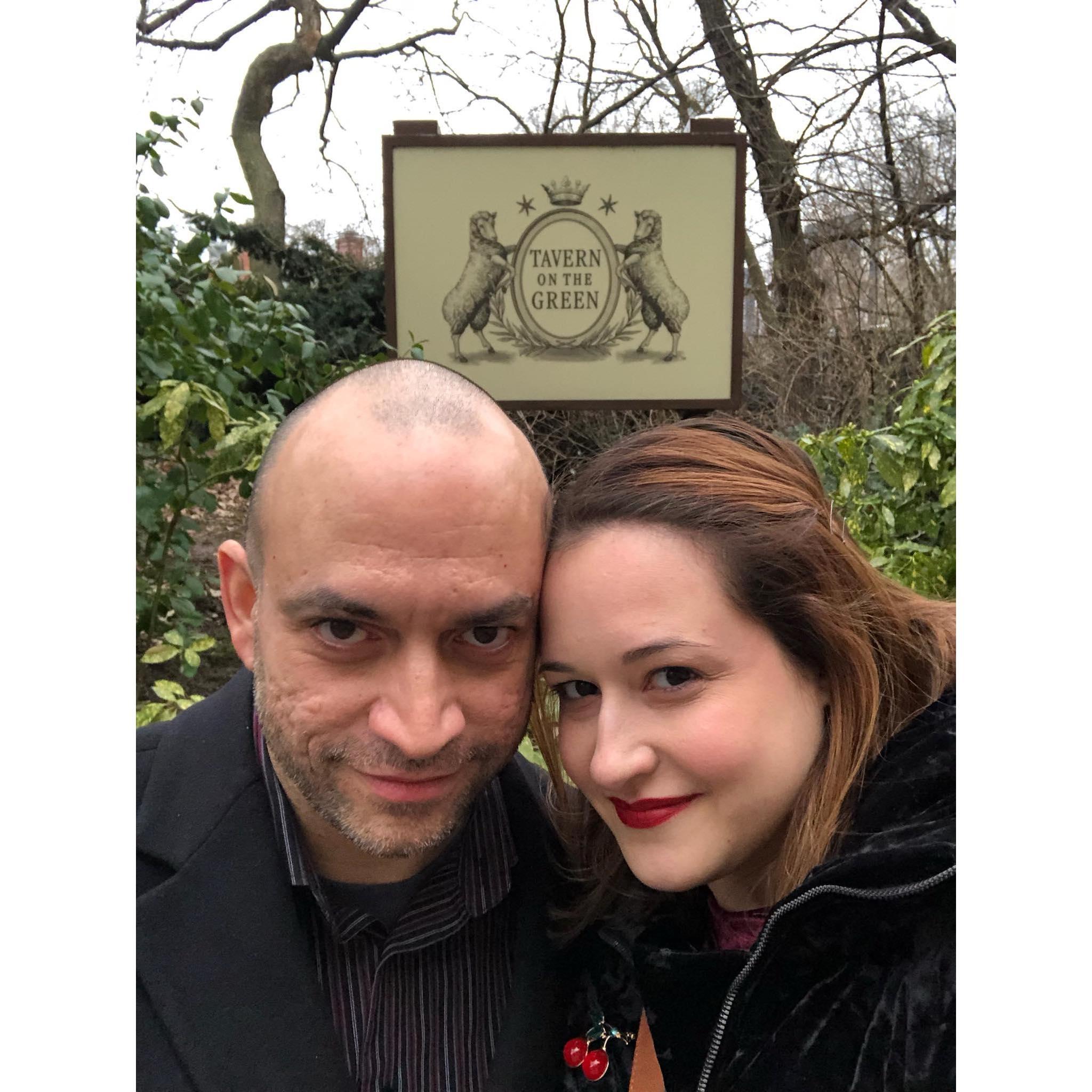 Our first Valentine's Day included an early dinner at Tavern on the Green.