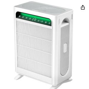 KNKA Air Purifier for Home Bedroom Large Room Up to 1,695 Ft² in 1 Hr, HEPA Air Cleaner with Washable Pre-Filter, AHAM VERIFIDE, AQI Display, ECO Mode, Pet Mode for Pets, Dust, Pollen, APH4000