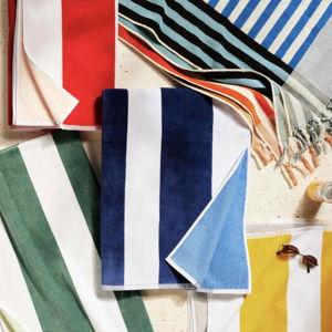 Cabana Stripe Beach Towel (Blue)