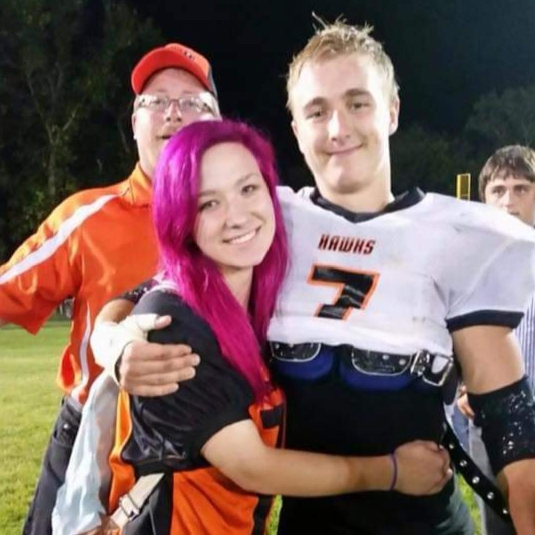 Senior year first football game (Fall 2015)