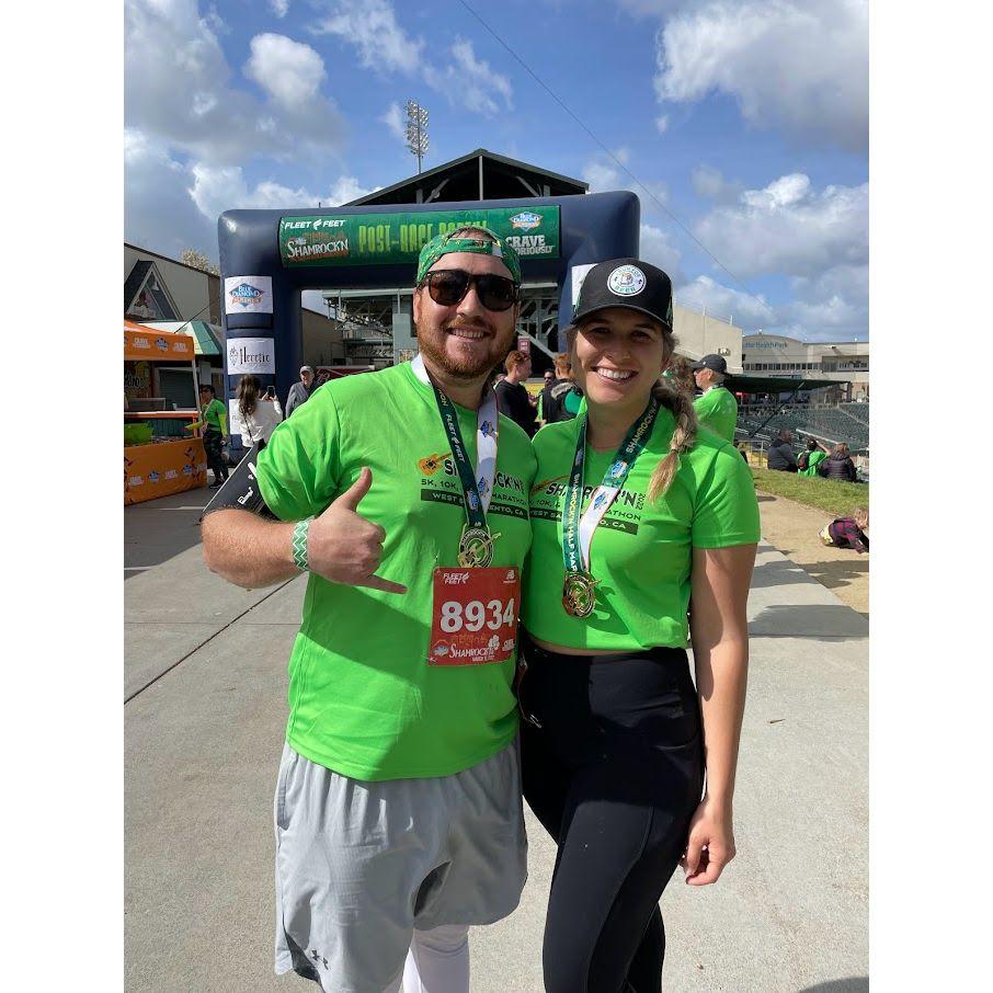 Drake and Brandi ran the Shamrock'n Half Marathon