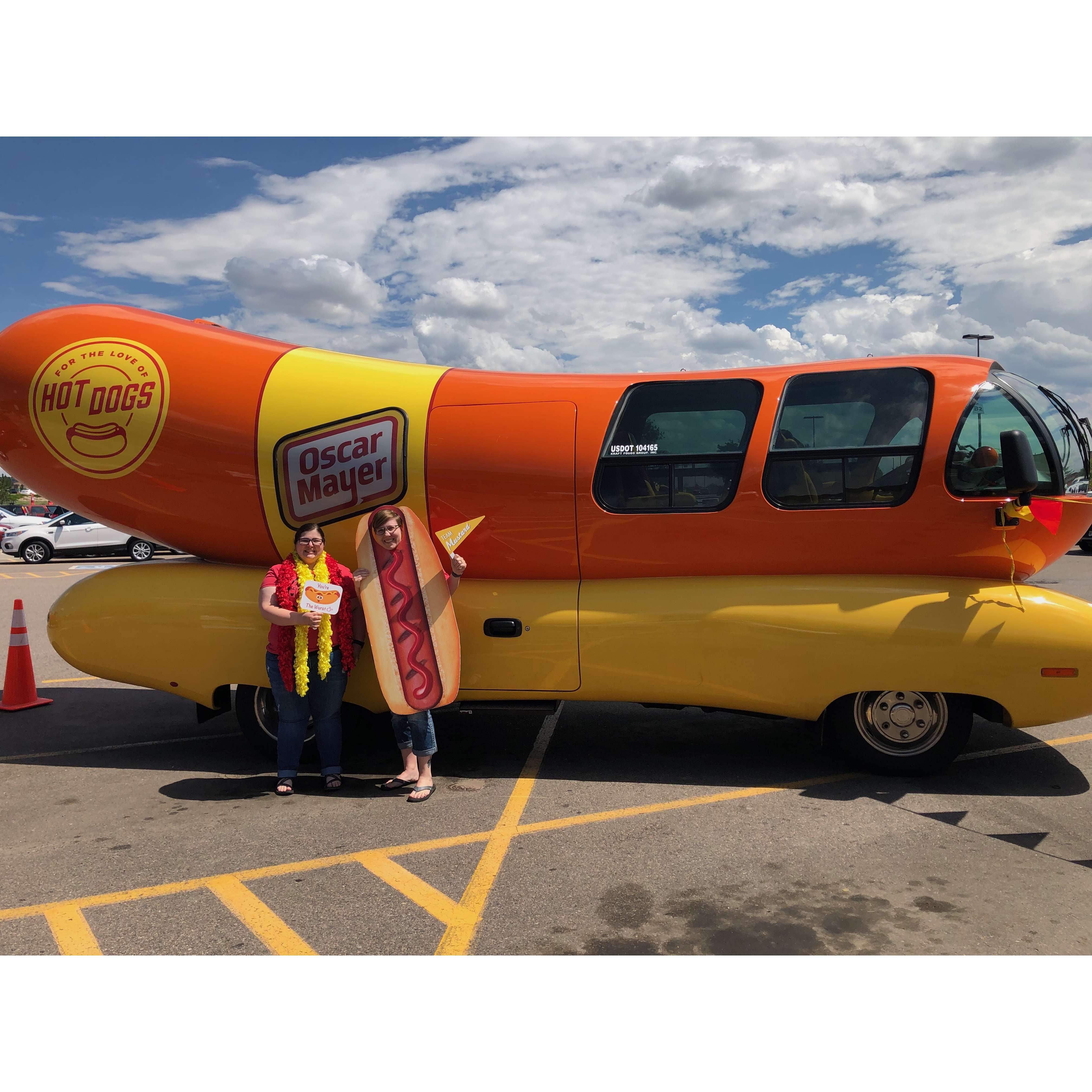Emmie: We love spontaneous adventures! We HAD to take a picture with the wienermobile!