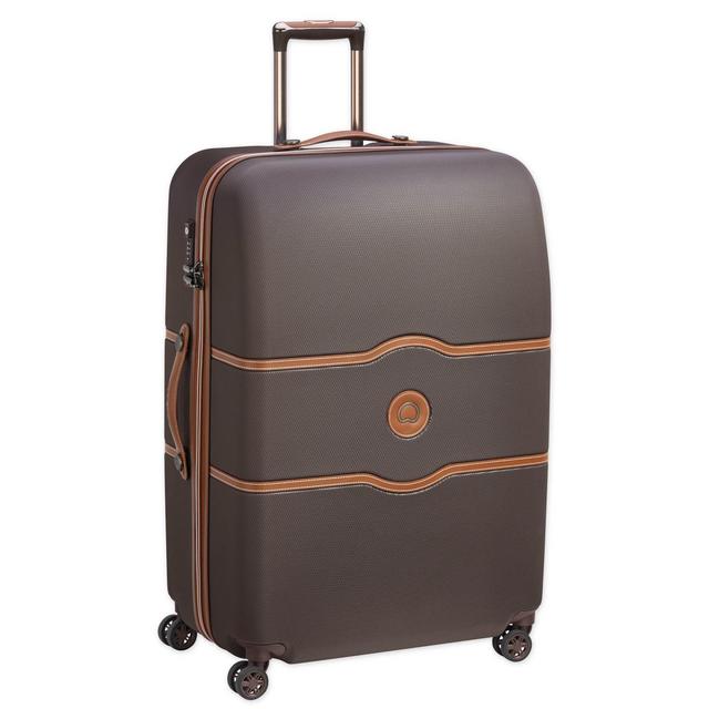 DELSEY PARIS Chatelet Air 28-Inch Hardside Checked Spinner Luggage in Chocolate
