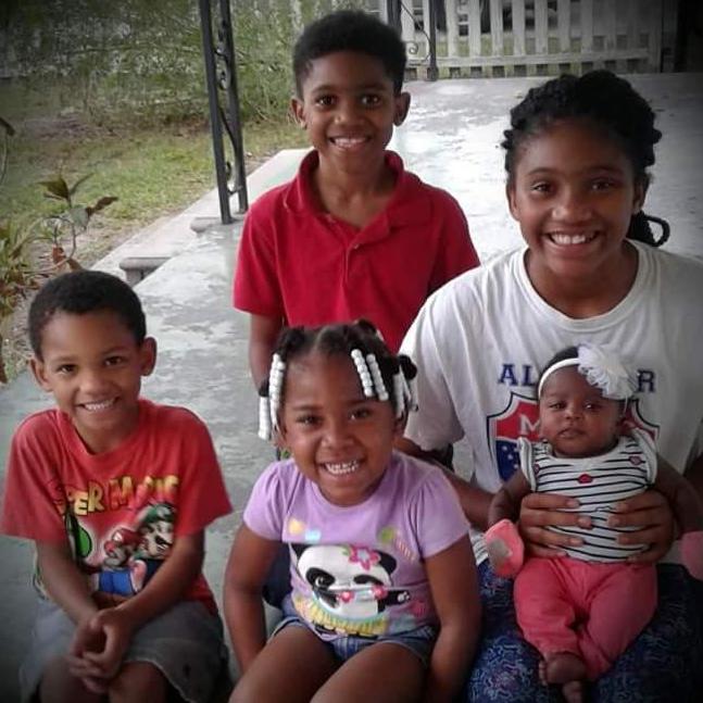 Our beautiful blended family:  Tajhana (Kaila), Kaiden, Korbin, Sariah and Peyton