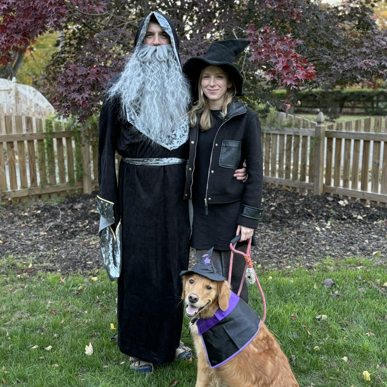 Just a witch and a couple of wizards, out in Richmond.
