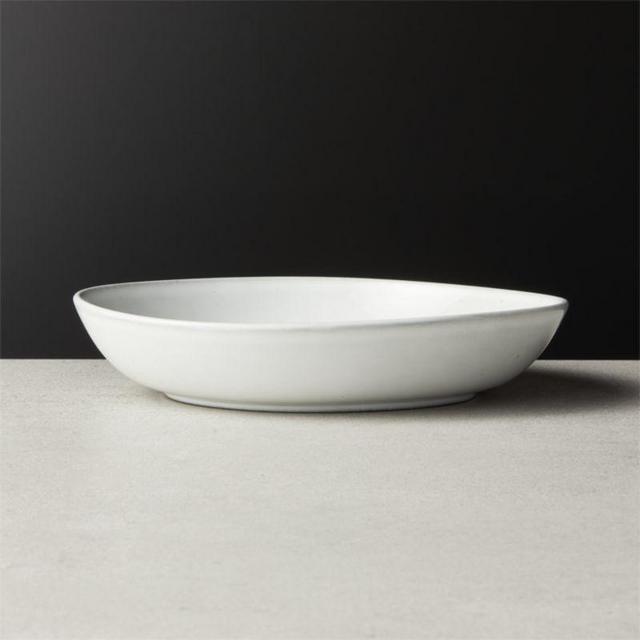 Halley White Low Soup Bowl