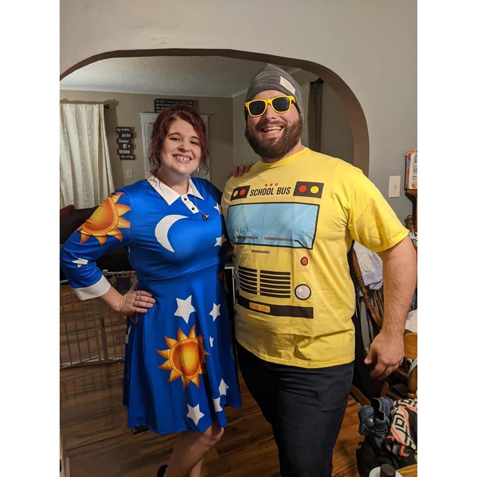 We won a prize at a Halloween party with these costumes