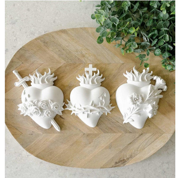 Hearts of the Holy Family - White