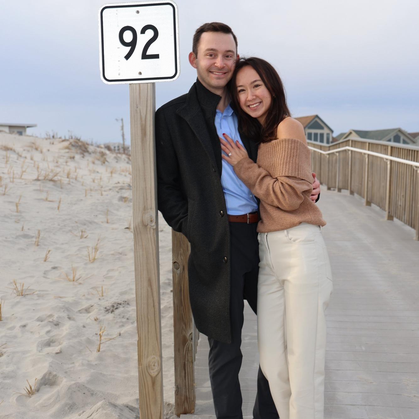 Stone Harbor, NJ - the day we got engaged!