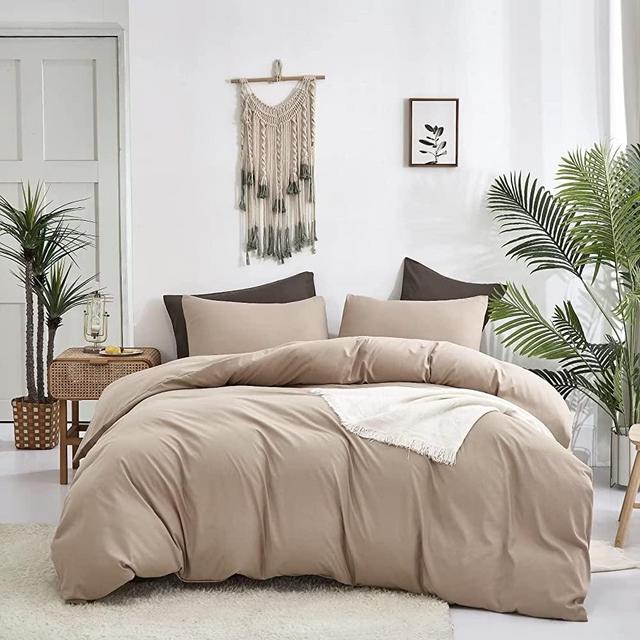 Houseri Taupe Comforter Set King Light Brown Bedding Tan King Size Comforter Set Beige Brown Comforter for Men Women Sandy Bedding Comforter Blanket King Bed Comforter Sets