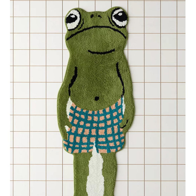 Party Animals Tufted Bath Mat - Boxer Frog Runner, Regular, 20X50