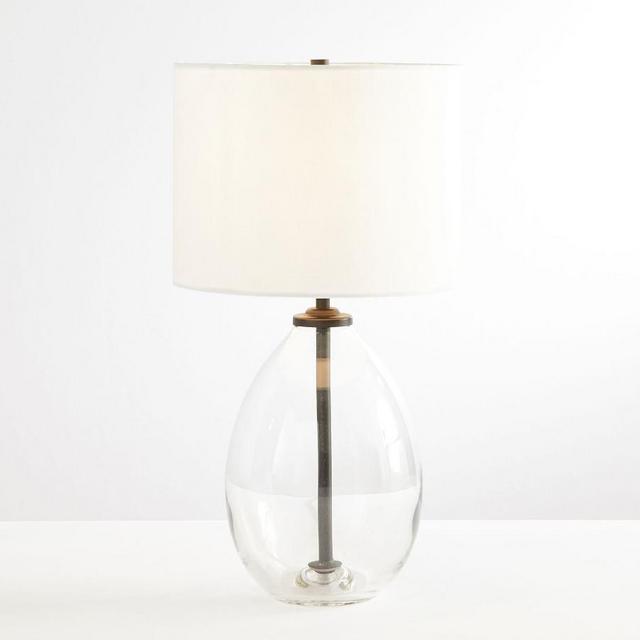Bennett Recycled Glass Table Lamp, Bronze, Small