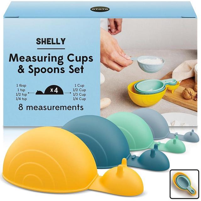 NEW!! Shelly Cute Measuring Cups and Spoons Set by OTOTO, Measuring Spoons and Cups Set, Snails Cooking Gadgets, Funny Gifts, Cute Kitchen Accessories, Baking Accessories, Unique Kitchen Gadgets