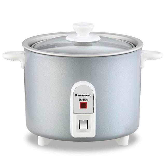 Panasonic Rice Cooker, Steamer & Multi-Cooker, 3-Cups (Cooked), 1.5-Cups (Uncooked), SR-3NAL – Silver