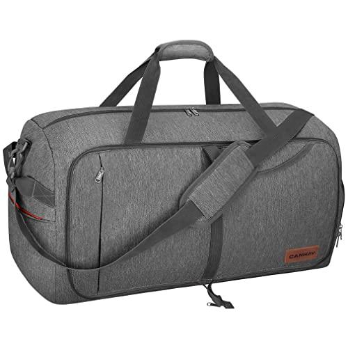 Canway 115L Travel Duffel Bag, Foldable Weekender Bag with Shoes Compartment for Men Women Water-proof & Tear Resistant
