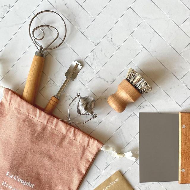 Bread Baking Essentials Set, Danish Whisk, Bread Lame, Dusting Wand, Dough Scraper, Bristle Brush, Bread Tools, Baker Gift