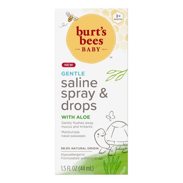 Burt's Bees Baby Saline Spray and Drops, White, 1.5 Fl Oz