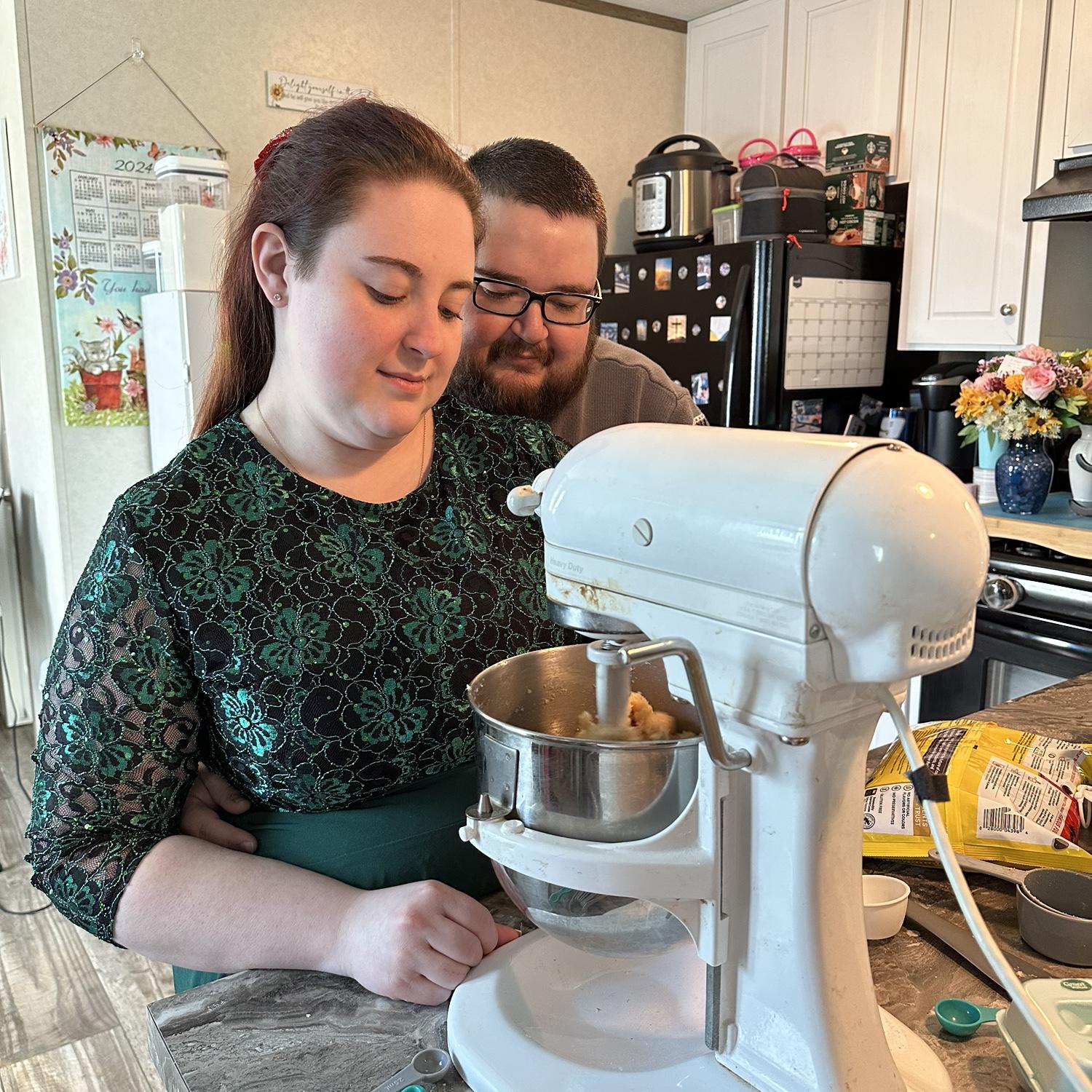 Candid (mostly) engagement photos while making Christmas cookies!