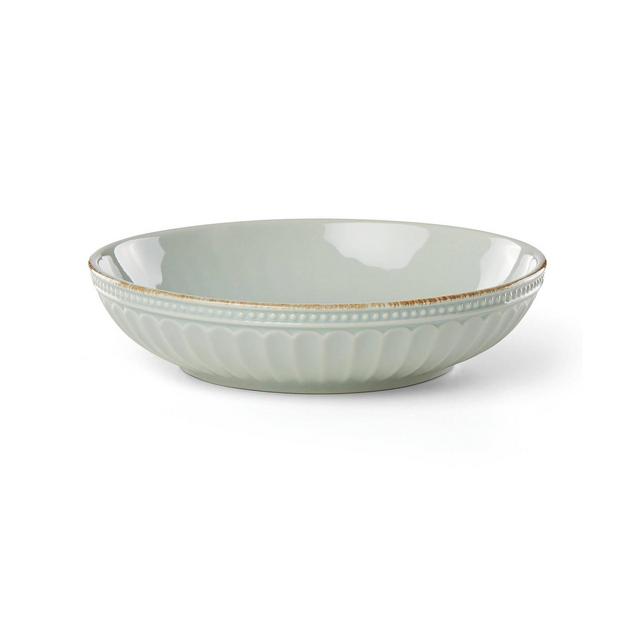 Lenox French Perle Groove Ice Blue Pasta Bowl