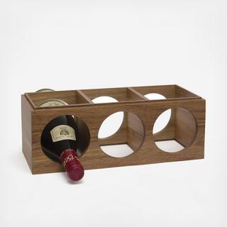 3-Bottle Acacia Stacking Wine Rack