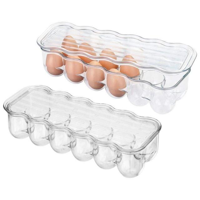 Homeries Stackable Egg Tray Holder (Holds 12 Eggs) for Refrigerator 