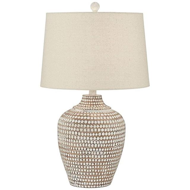Alese Neutral Earth Polka Dot Jug Table Lamp