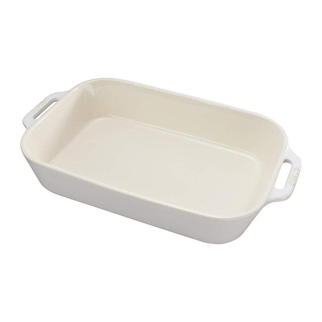 Staub 40511-887 Ceramics Rectangular Baking Dish, 13x9-inch, Rustic Ivory