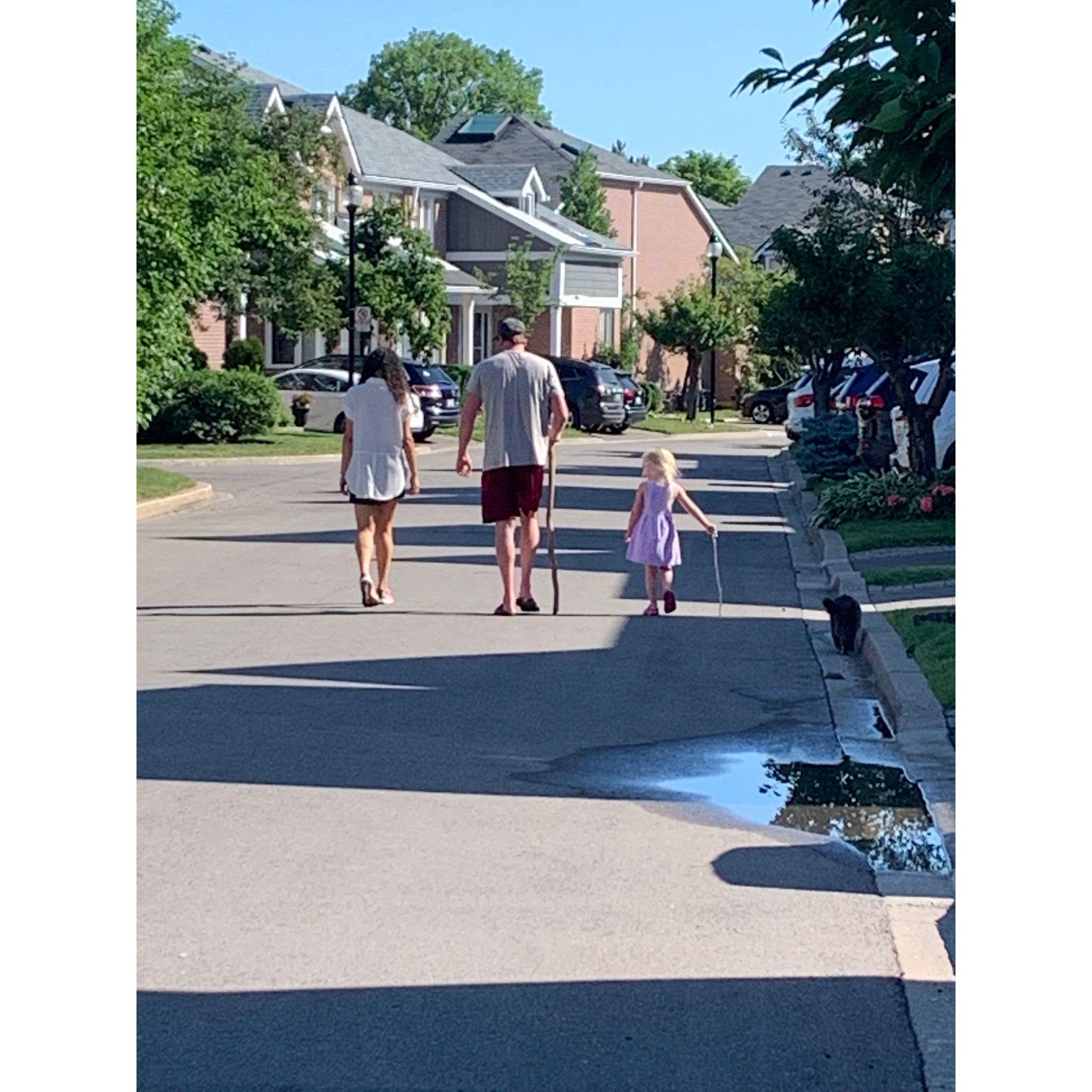 All of us on a walk