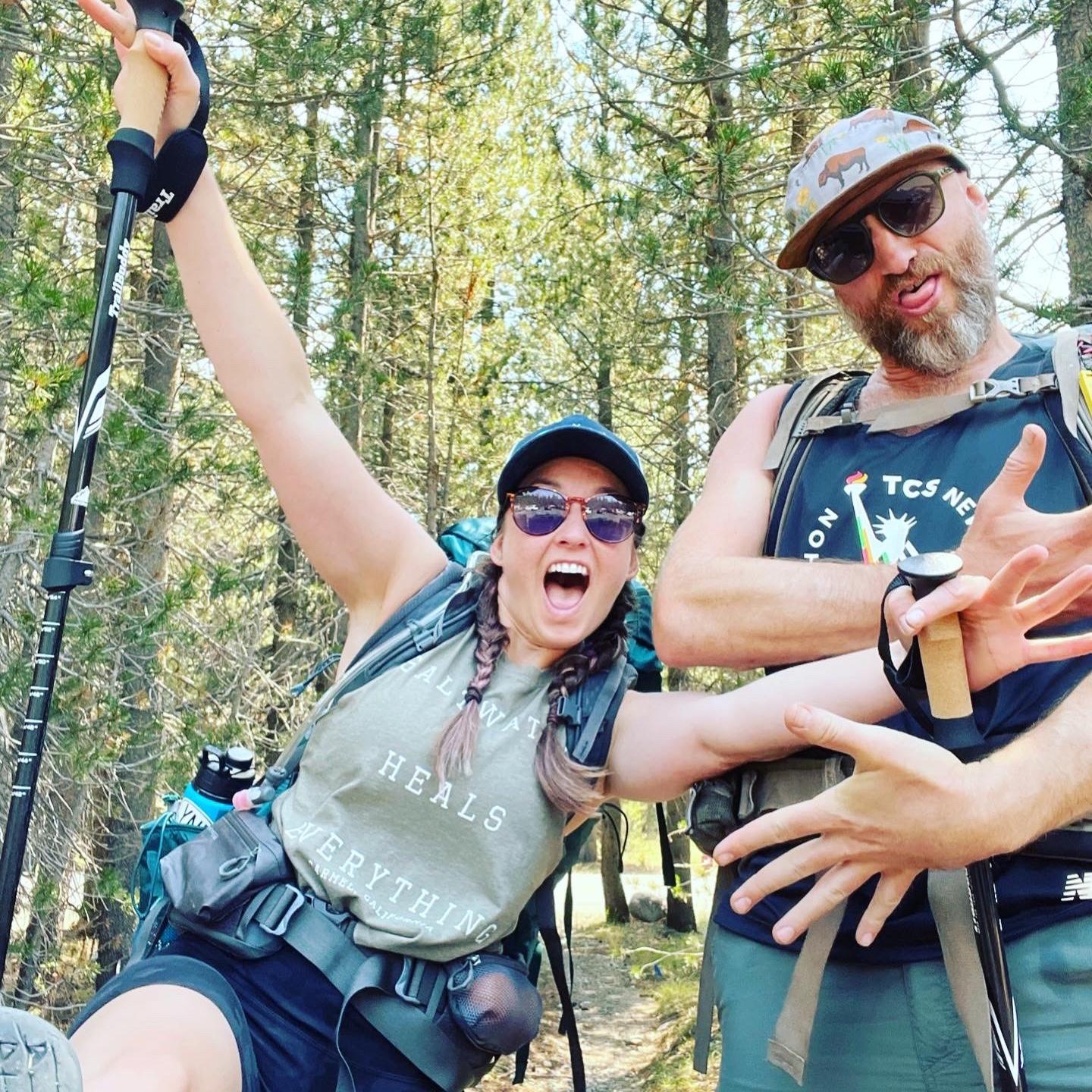 Getting hyped for our long hike!