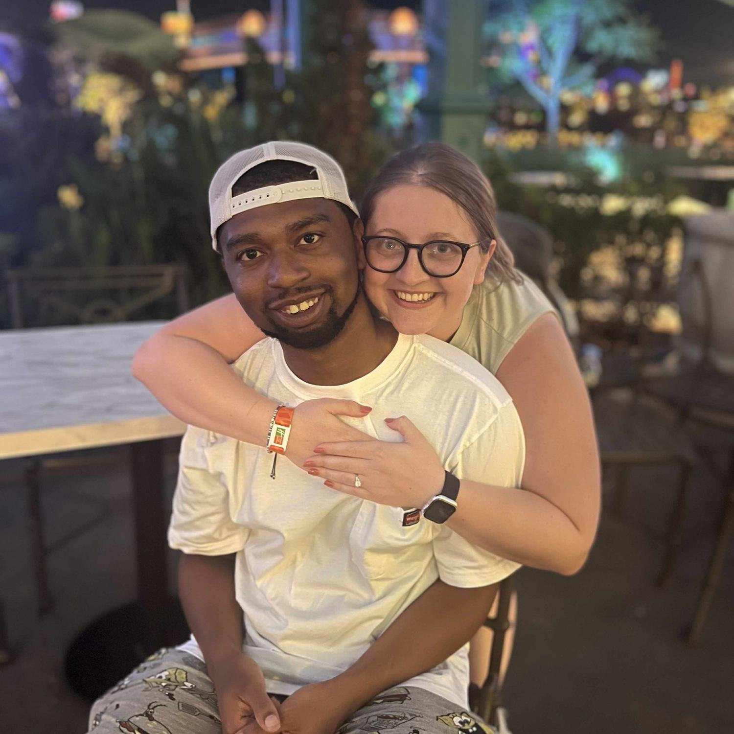 Epic Universal Park right after the engagement