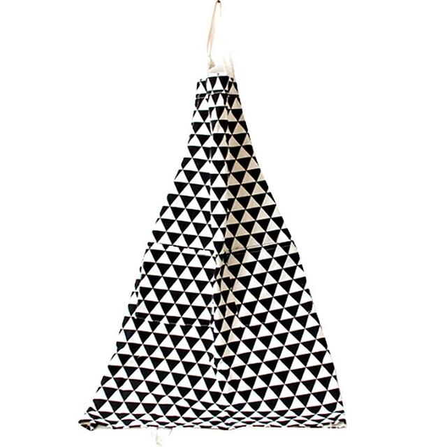 HappyDaily Fashion Kitchen Apron - Durable, Pretty, Ideal for Cooking (for Adult, Black and White Triangle)