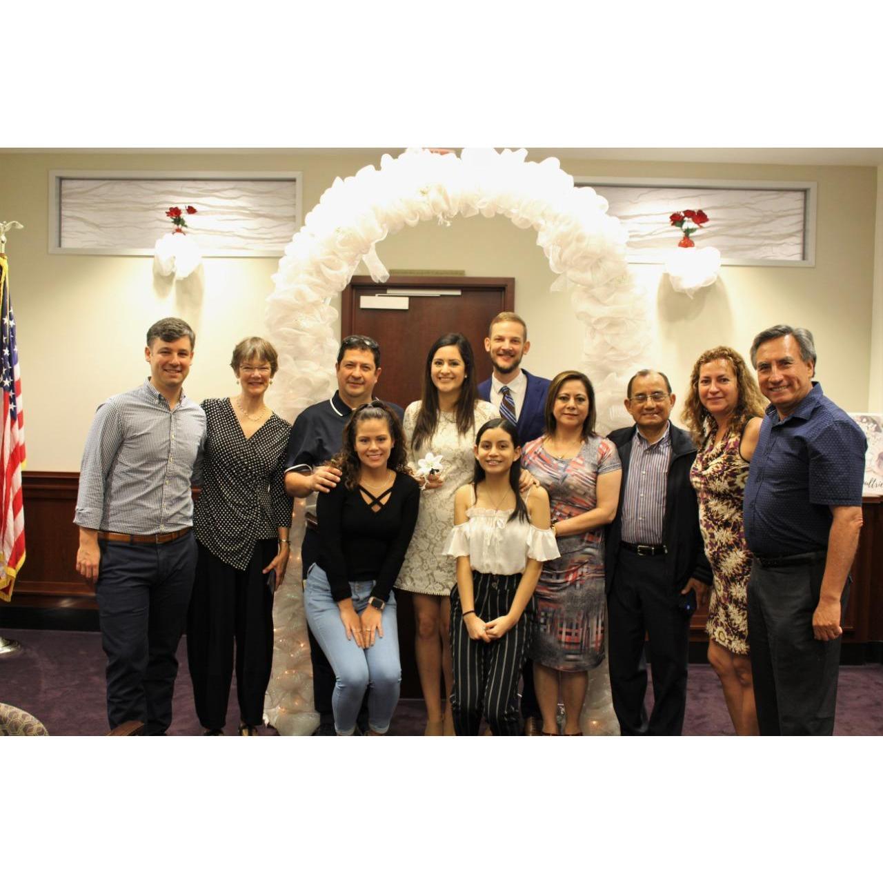 In October 2019 we were married in a small civil ceremony in Washington, DC surrounded by our families . . .