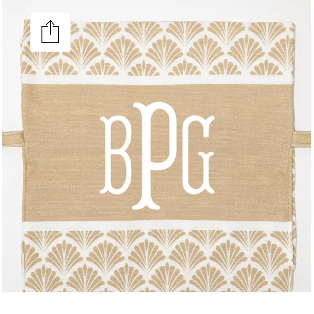 Monogrammed Chair Cover