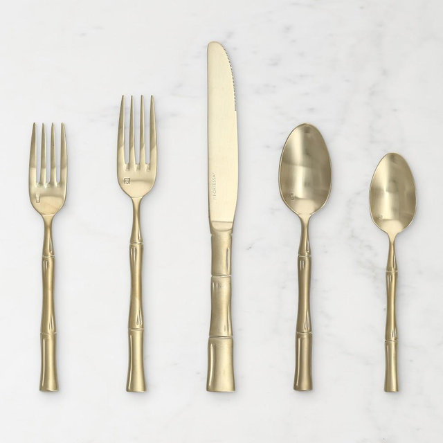 Fortessa Royal Pacific 20-Piece Flatware Set, Champagne