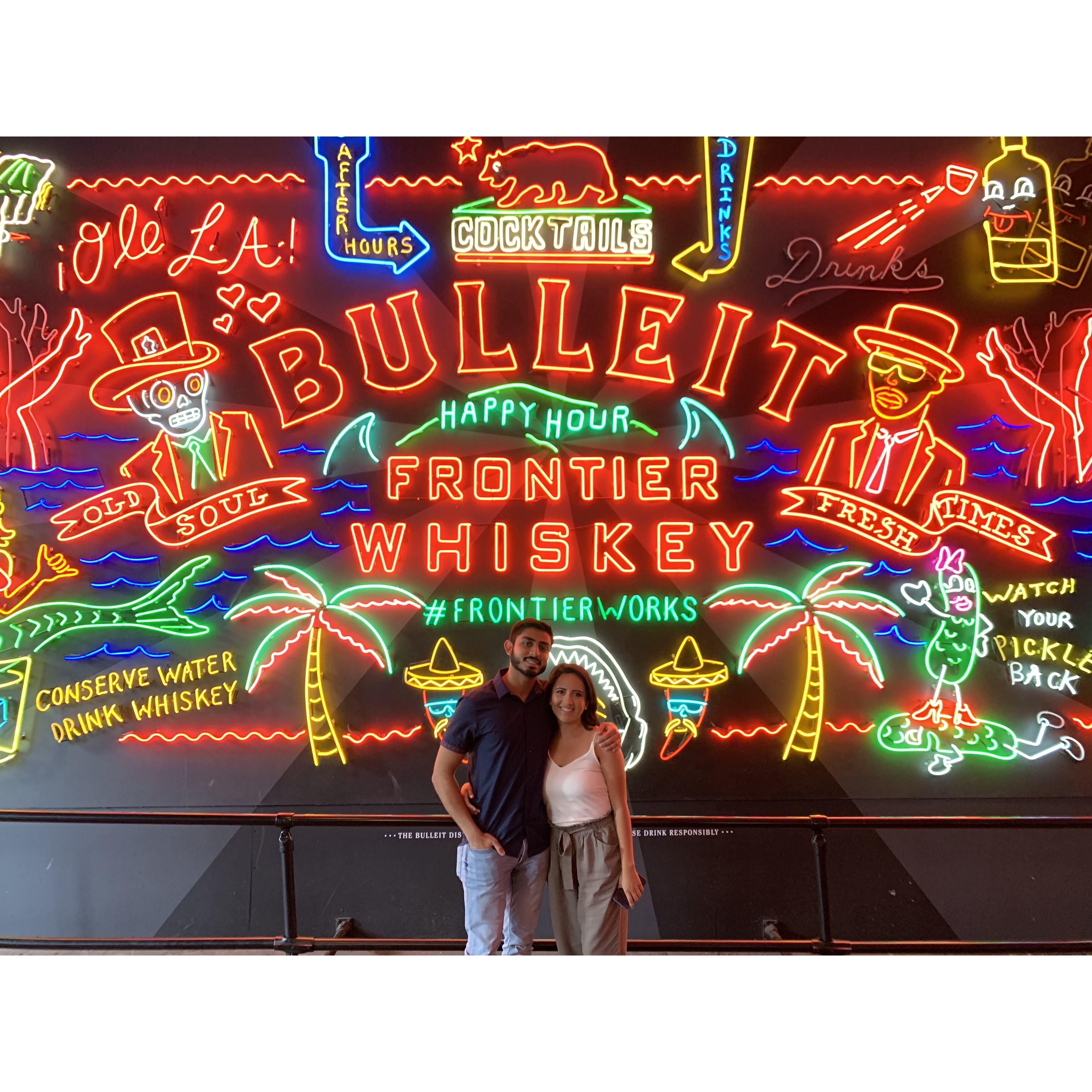 A photo from our 3rd date at the Central Market in LA.