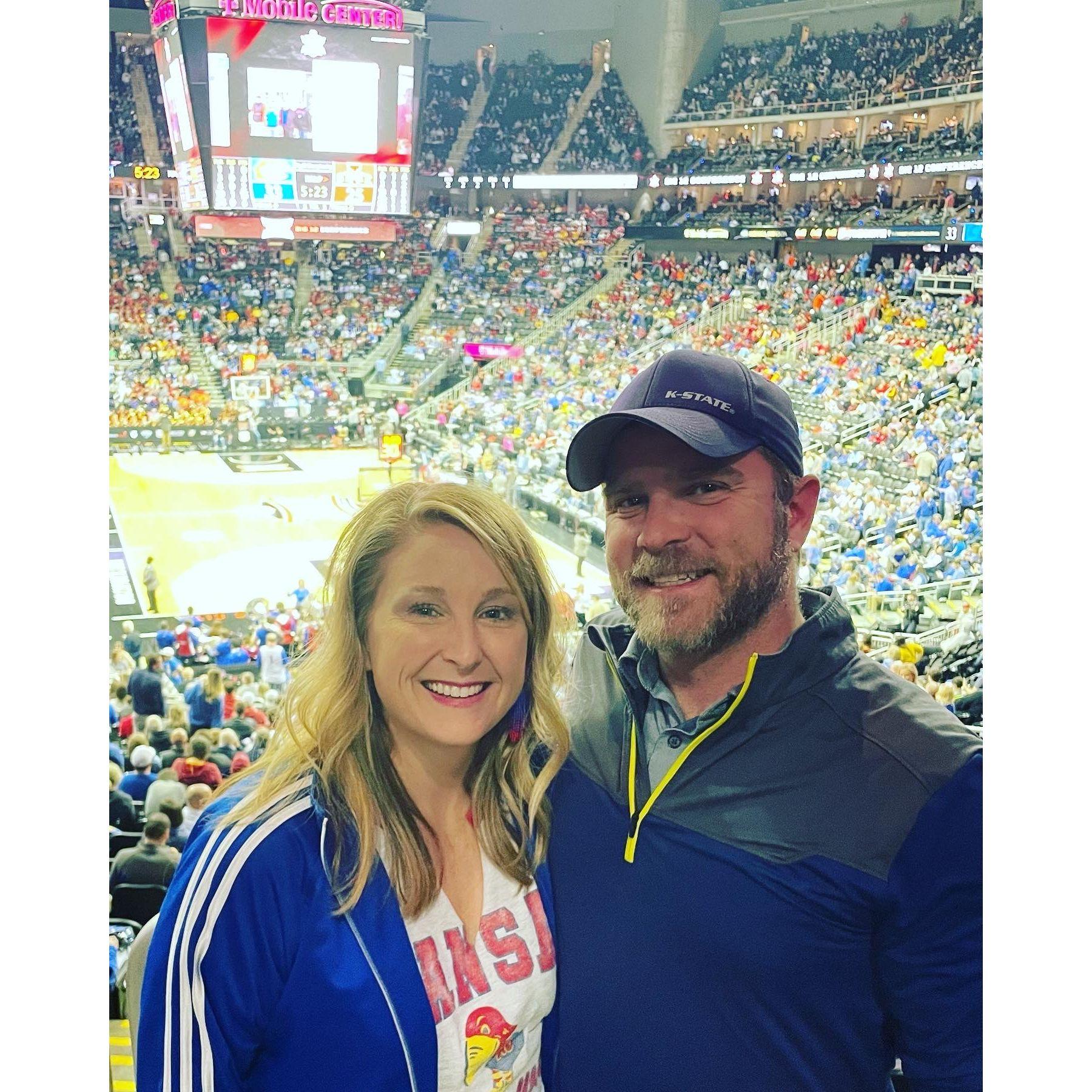 Couple divided at Big 12 Basketball tournament