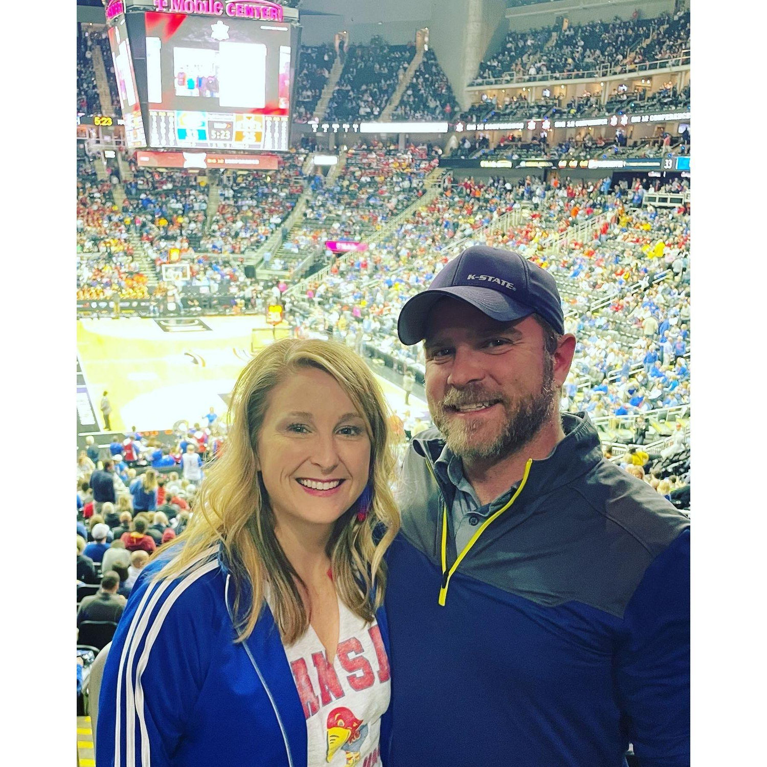 Couple divided at Big 12 Basketball tournament