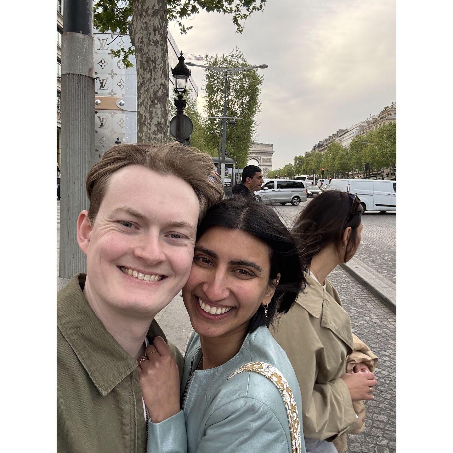 Paris with Sam's family.