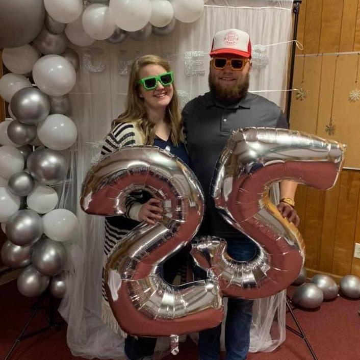 Kaitlyn's parent's surprise 25th wedding anniversary party.