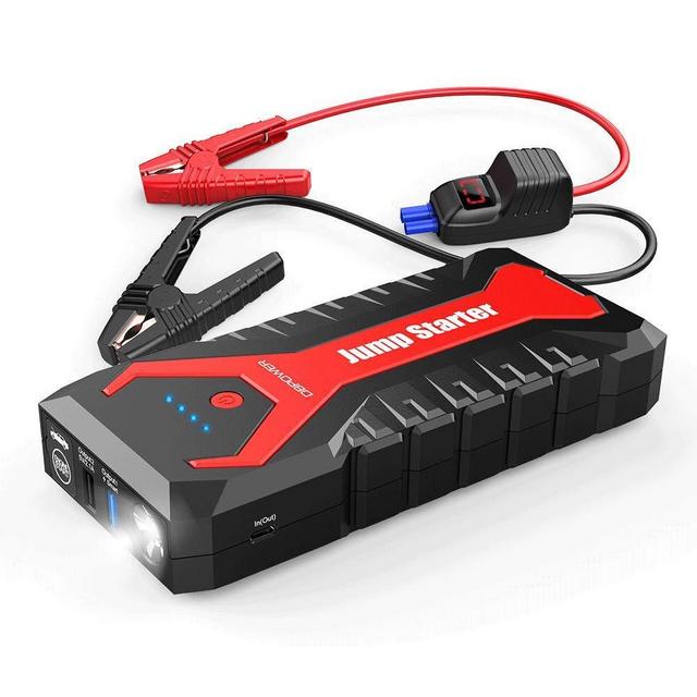 DBPOWER 2000A 20800mAh Portable Car Jump Starter (up to 8.0L Gas/6.5L Diesel Engines) Auto Battery Booster Pack with Dual USB Outputs, Type-C Port, and LED Flashlight